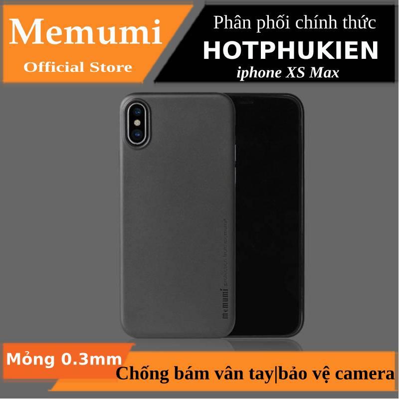 [HCM]Ốp lưng nhám siêu mỏng 0.3mm cho iphone XS Max hiệu Memumi (Bảo vệ camera chống bám vân tay) - phân phối bởi HotPhuKien