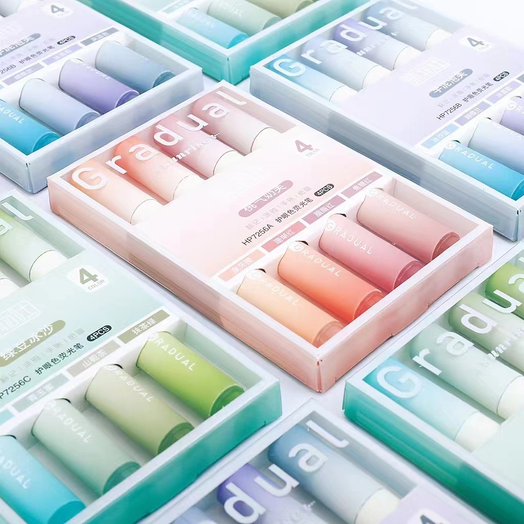 Bút dạ quang 7256abc highlighter set 4 cây