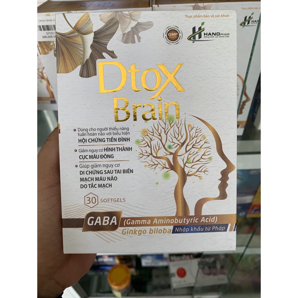 Viên uống Bổ não Detox Brain Hanophar hộp 30 viên