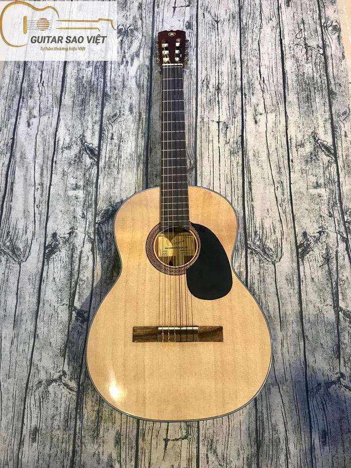 Đàn guitar classic gỗ thịt cho người mới chơi (Tặng kèm bao da cao cấp capo)