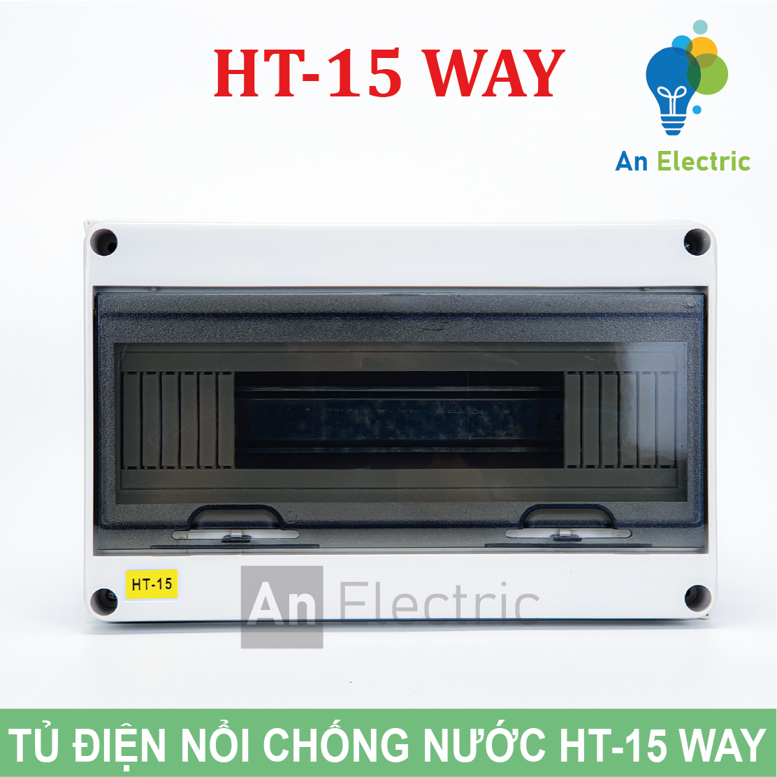 Tủ điện phân phối chống nước HT-15 WAY chuẩn IP65 (HT Series) - Waterproof Power Distribution Boxes HT-15 WAY IP65