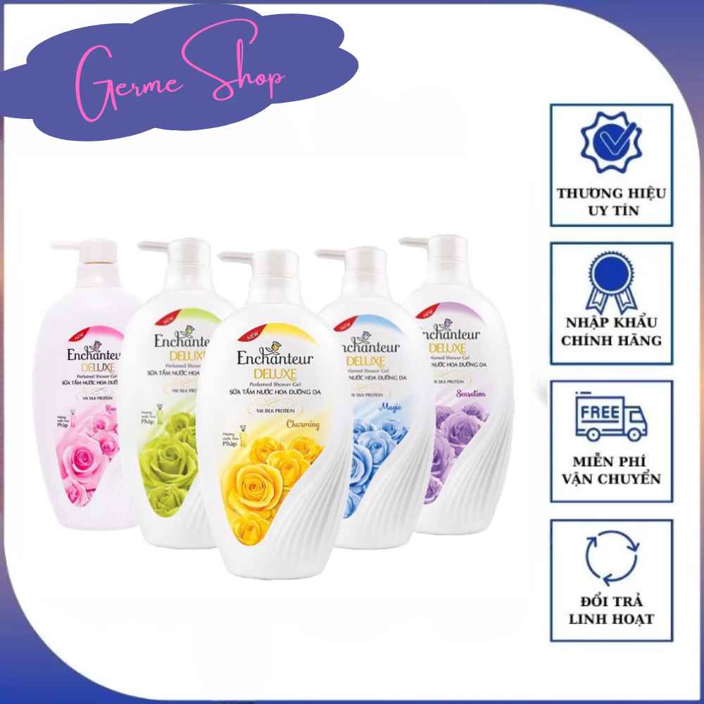 Sữa tắm nước hoa dưỡng da Enchanteur Charming/ Sensation/ Delightful/ Romantic/ Magic 650gr