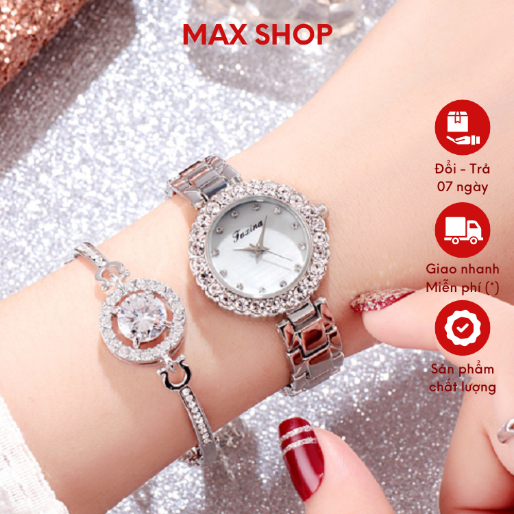 [Hàng Loại 1] Đồng Hồ Nữ JAXINA Đính Đá Sang Trọng Quý Phái