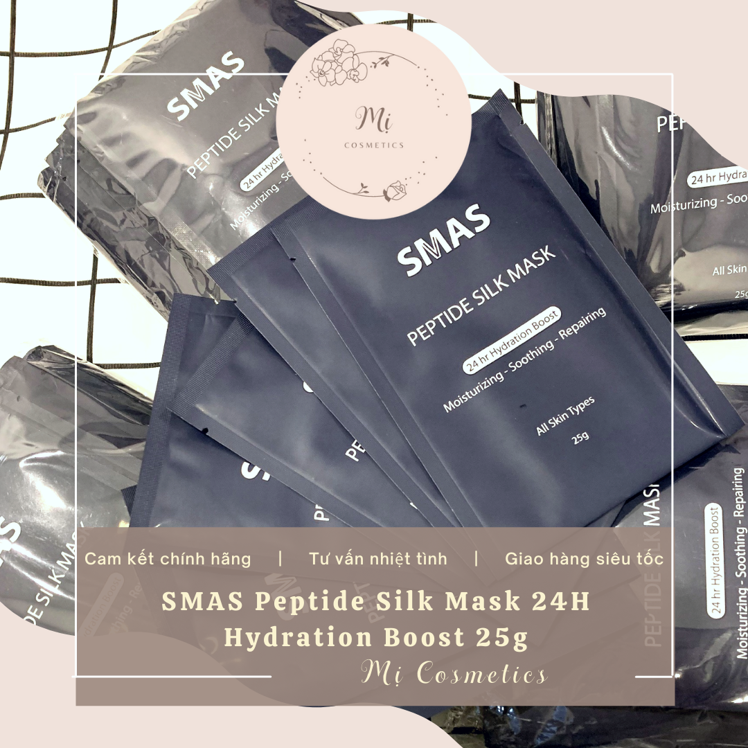 Set 5 miếng/10 miếng Mặt nạ SMAS Peptide Silk Mask 24H Hydration Boost dưỡng & phục hồi da nhạy cảm, treatment