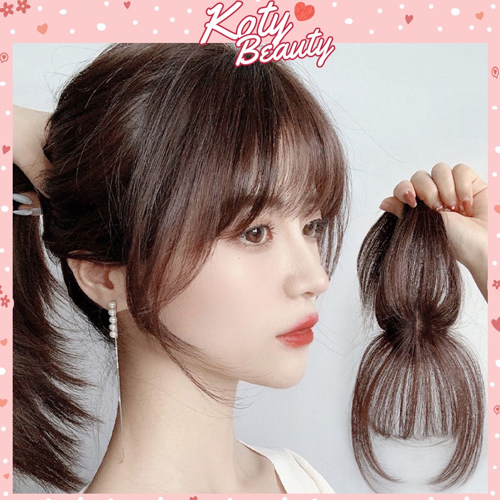 Tóc giả mái thưa 3d tóc thật 100% loại 1 kẹp tg203