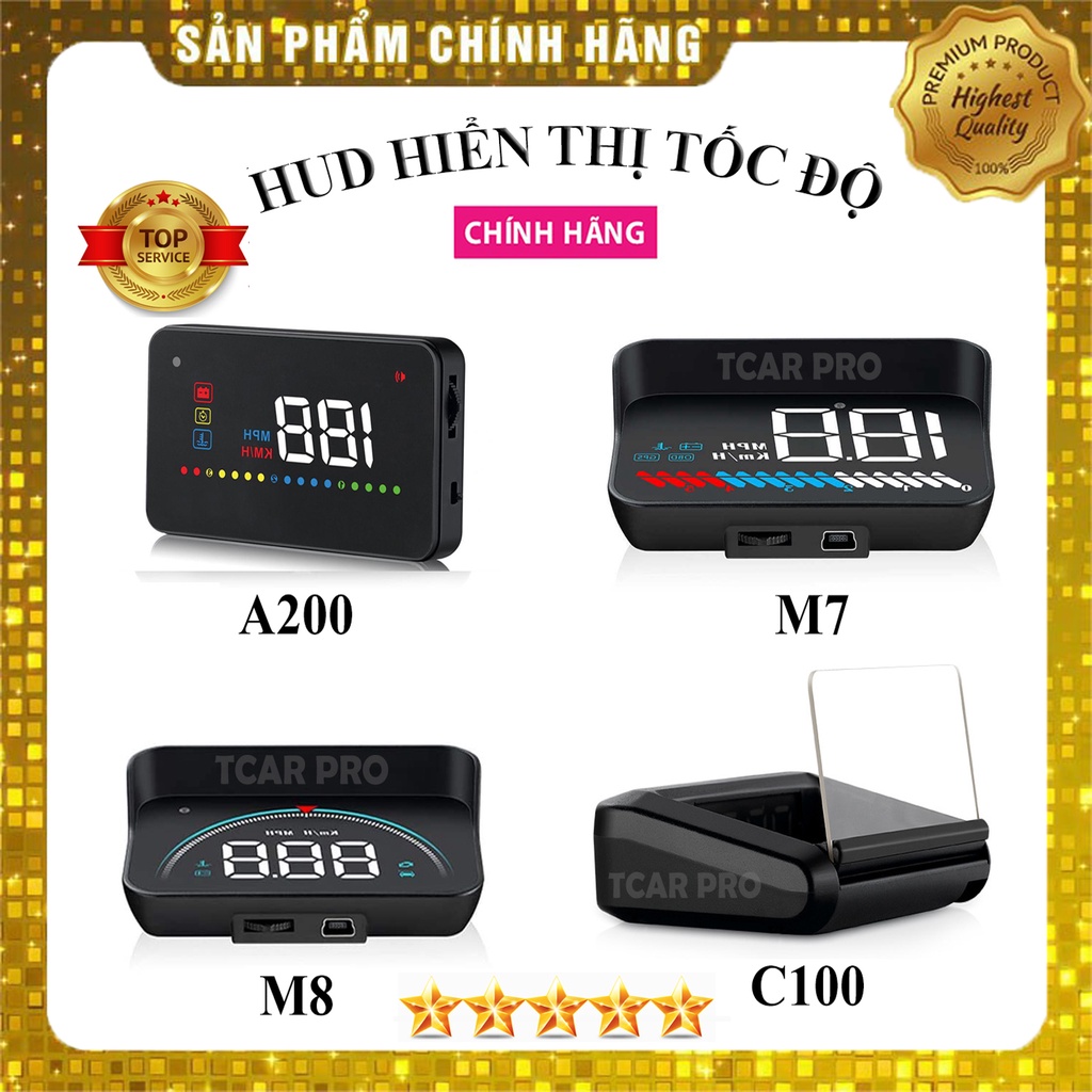BỘ HUD Ô TÔ A200 HUB M8 M7 HIỂN THỊ TỐC ĐỘ LÊN TRÊN KÍNH LÁI
