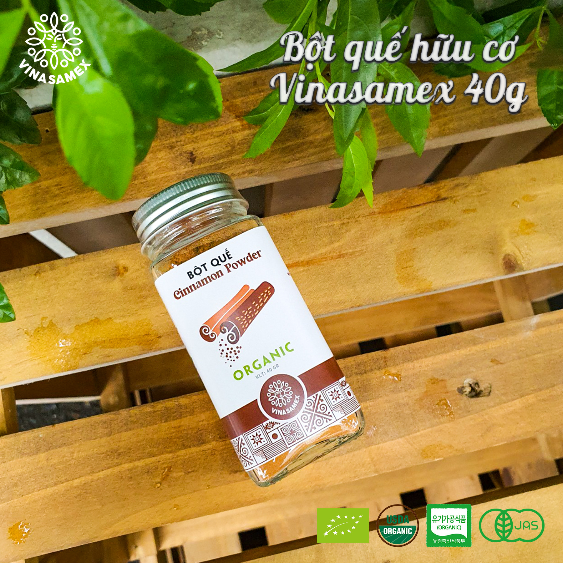 Bột quế hữu cơ Vinasamex 40g