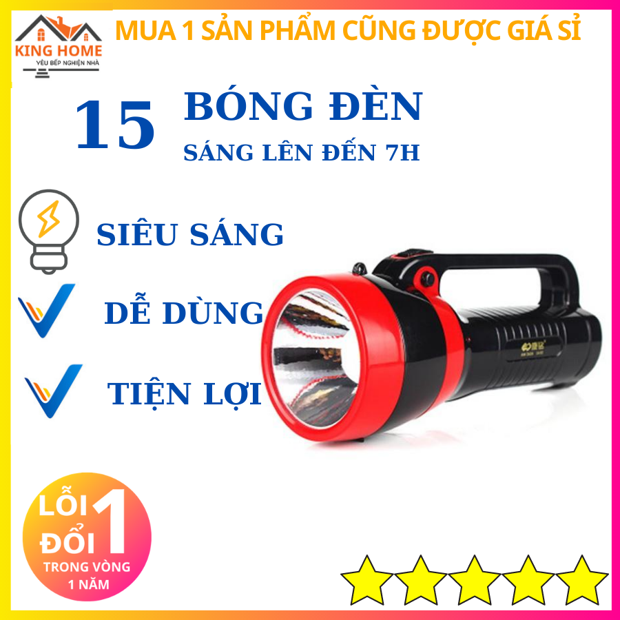 Đèn Pin Cầm Tay KM-2626N Siêu Sáng-15 BÓNG Ở Thân,2 trong 1 Siêu  TIỆN LỢI-Đèn Pin Siêu Sáng, Đèn Đêm, Đèn Mini.