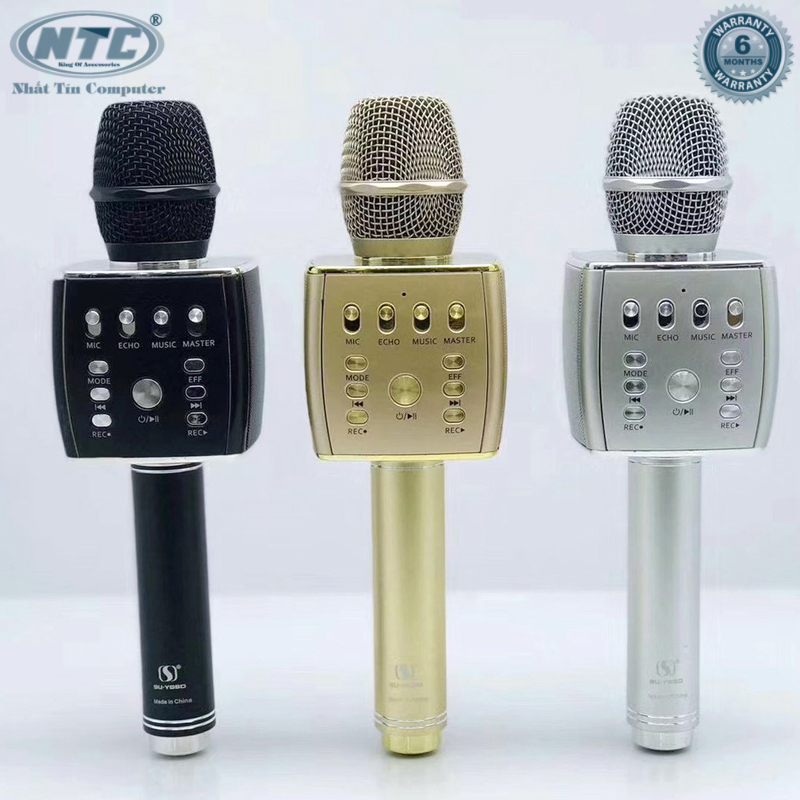 Micro karaoke lluetooth cao cấp SU YOSD YS-93 âm thanh cực hay - kèm bộ thu tín hiệu qua loa rời (Màu Random) - Nhất Tín Computer