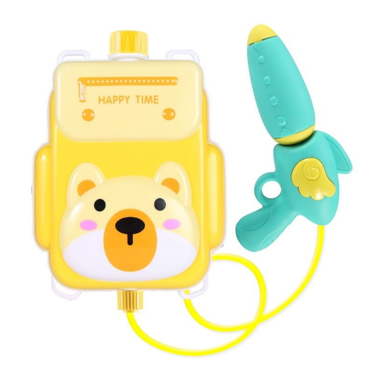 Balo súng nước đồ chơi cho bé mẫu vuông xinh xắn dung tích 1300ml, Kích thước 28x18 cm