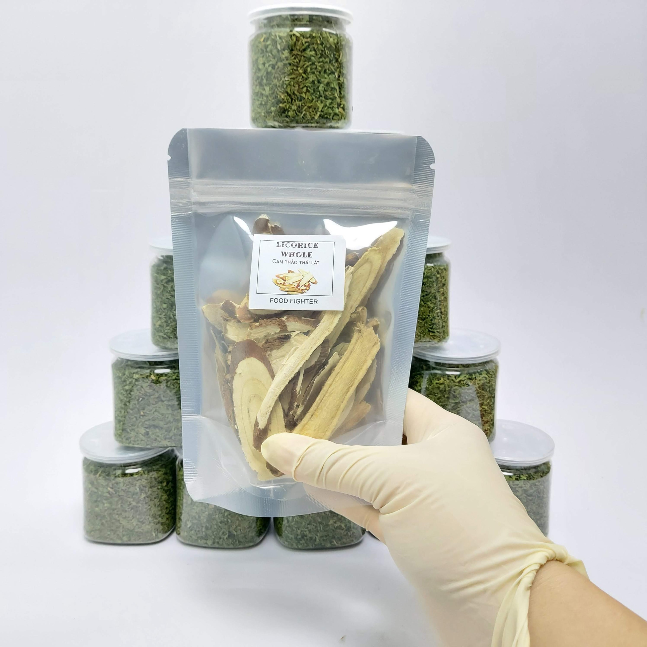 Cam thảo khô thái lát - liquorice root - hũ 120ml