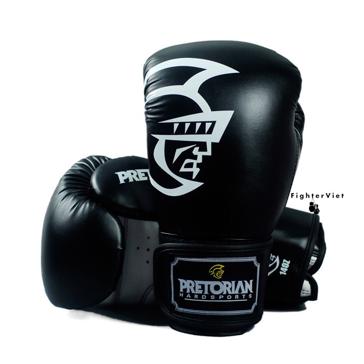 Găng tay đấm bốc pretorian phiên bản màu đen găng đấm bốc cao cấp boxing muay thai phiên bản 2021