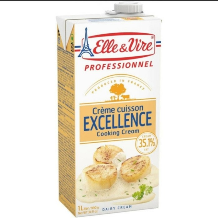 Kem Sữa Nấu Cooking Cream Elle & Vire Professionnel 200ml/1000ml*12h/ Cooking Cream Crème Excellence - Nhập Khẩu Pháp