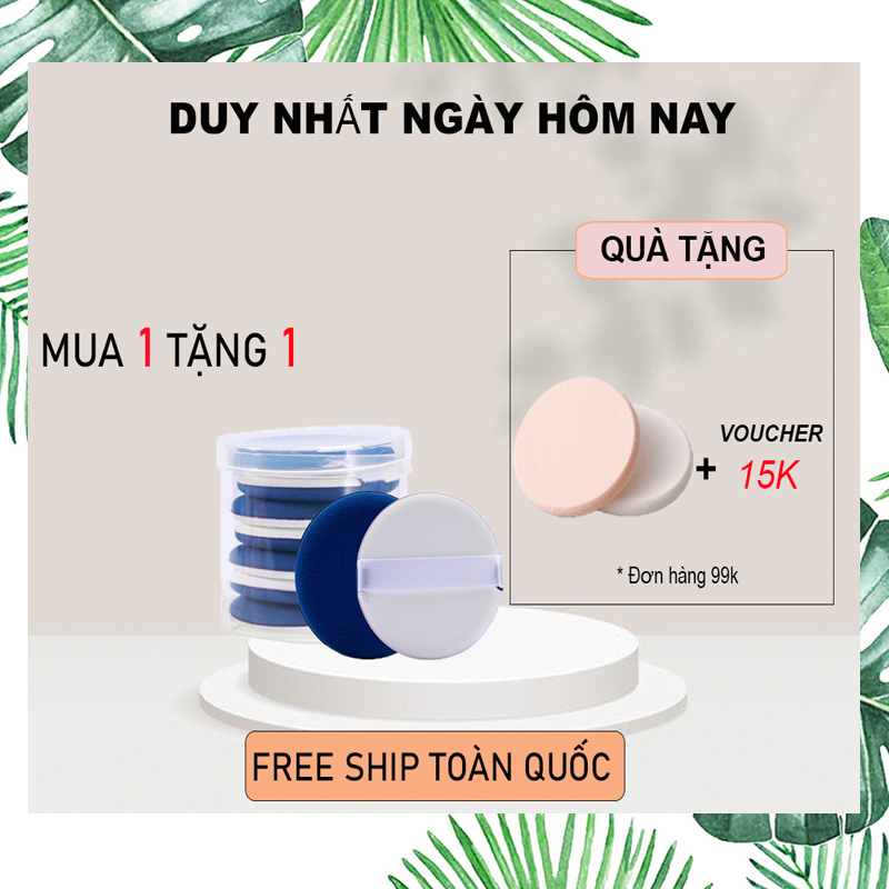 (FREE SHIP 18K ) Mút tròn BB Cushion Hàn Quốc ,tán kem có dây đeo (SET 7 bông mút tròn tán kem) (kèm quà tặng trên mỗi đơn hàng)