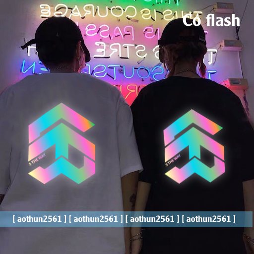 Áo Thun Nam Nữ Tay Lỡ Phản Quang 5 THE WAY Cực Chất