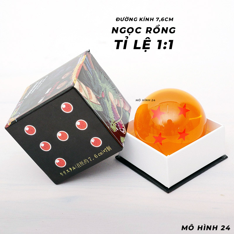 Mô hình viên ngọc rồng to tỉ lệ 1:1 đường kính 7.6cm nguyên bản anime dragonball figure dragon ball shenron