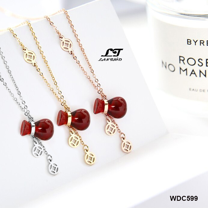 Dây chuyền titan Hồ lô may mắn WDC599 Không đen không gỉ sét