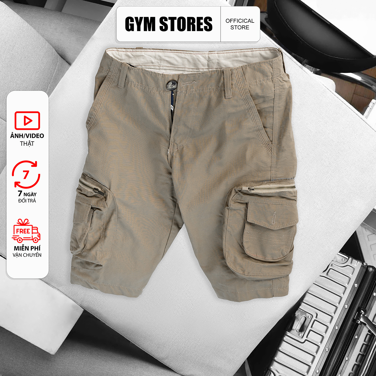 HCM QUẦN SHORT NAM KAKI TÚI HỘP TRƠN 8 TÚI giá sĩ tận xưỡng SIZE 27 đến 37 DL
