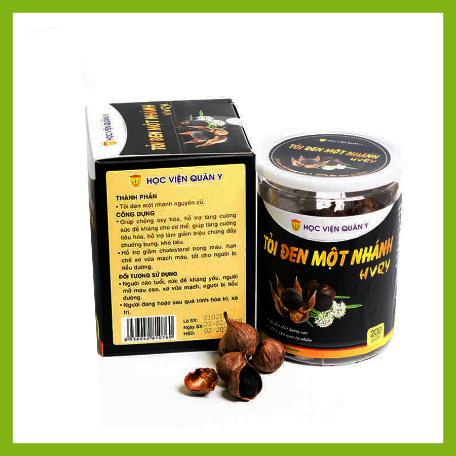 Tỏi đen một nhánh học viện quân y hộp 200g