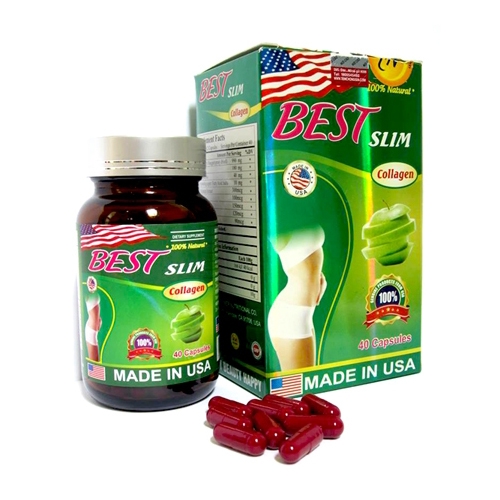 Viên uống giảm cân Best Slim Collagen hàng USA 40 Viên