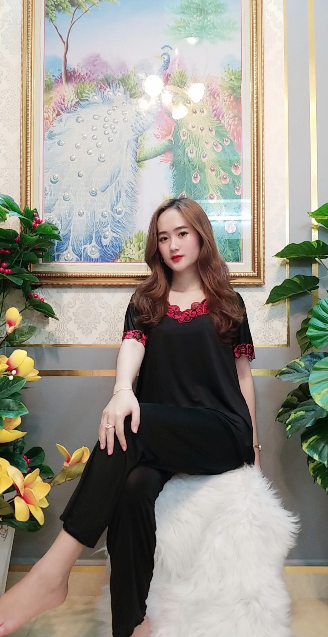 [HCM]SÉT BỘ THUN LẠNH TRƠN 1 MÀU PHỐI REN TRUNG NIÊN CỰC MÁT