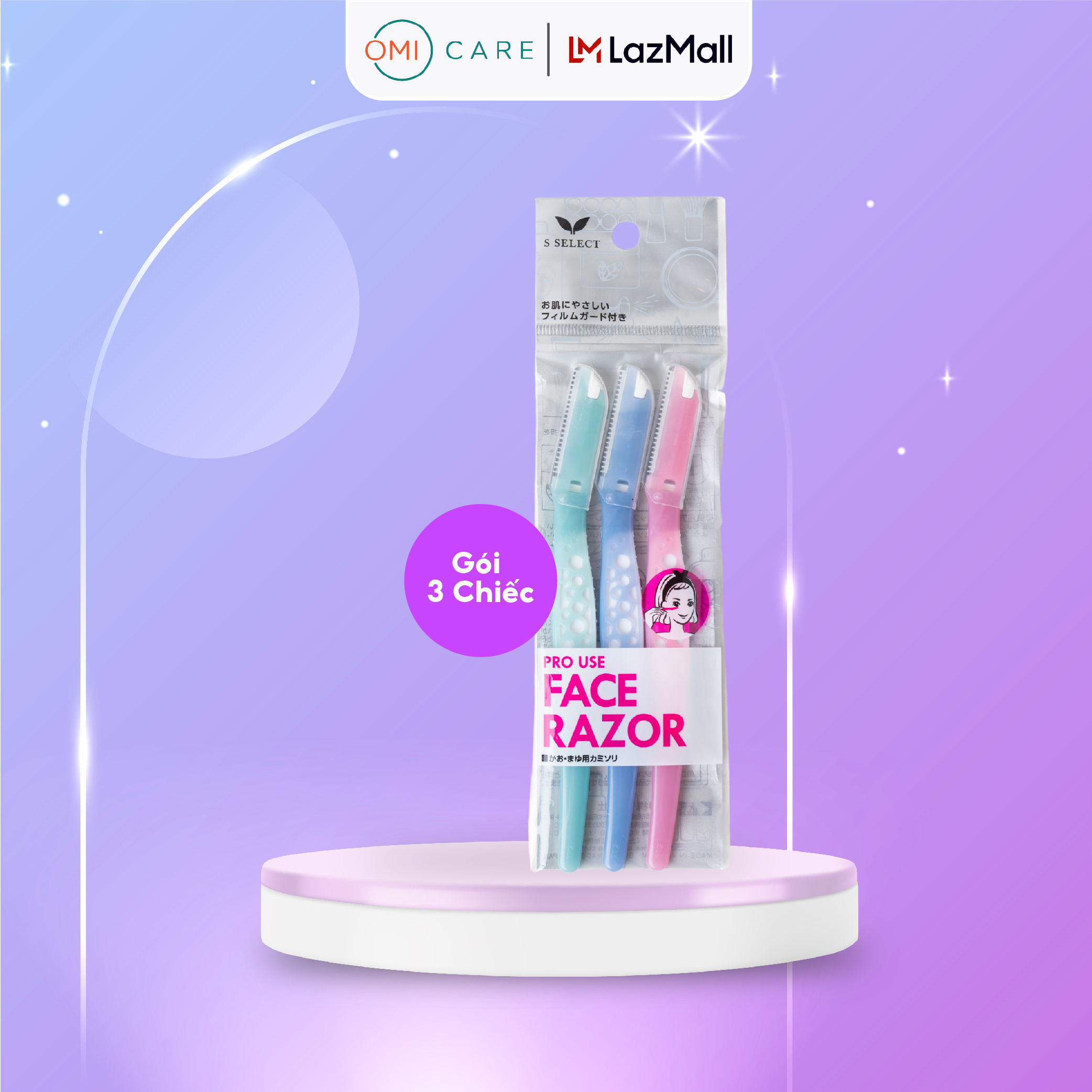 Dao Cạo Lông Mặt Pro Use S Select Nhật Bản (3 Chiếc/Gói)