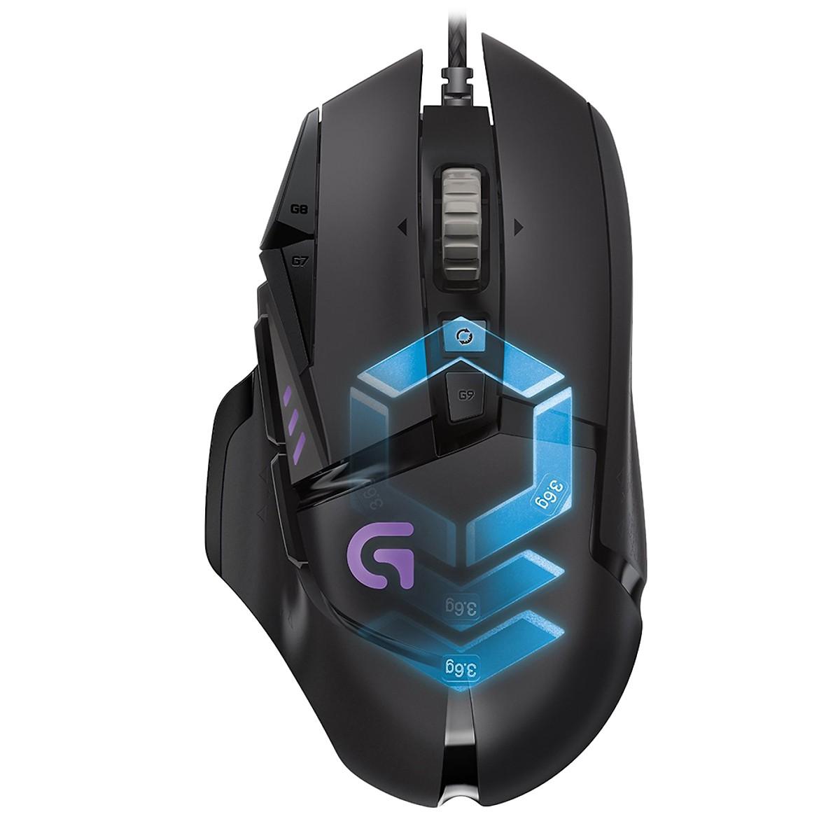 Chuột chơi game có dây logitech proteus spectrum g502 12000dpi rgb 11 phím