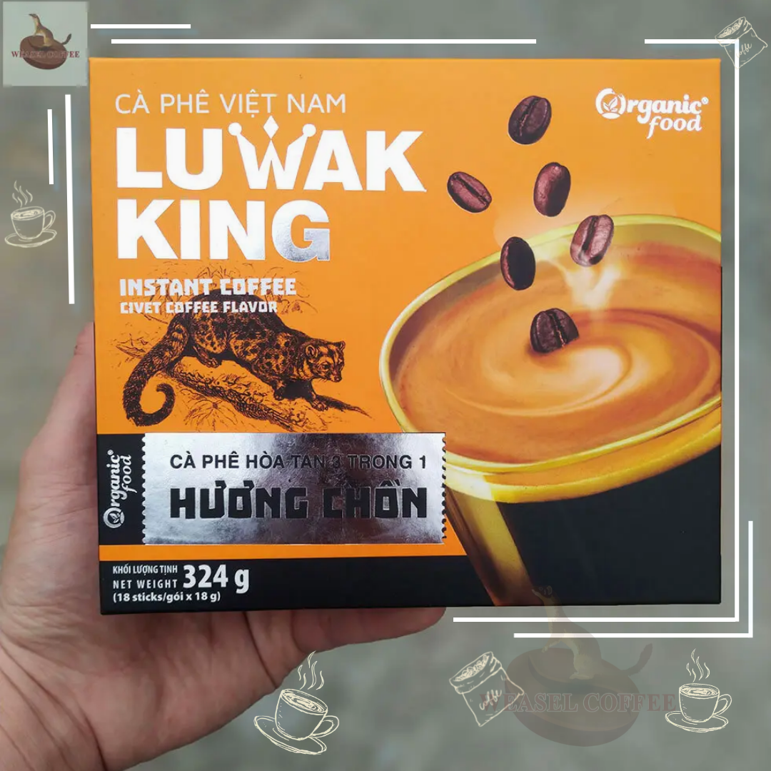 Cà phê hòa tan 3 trong 1 luwak king hương chồn