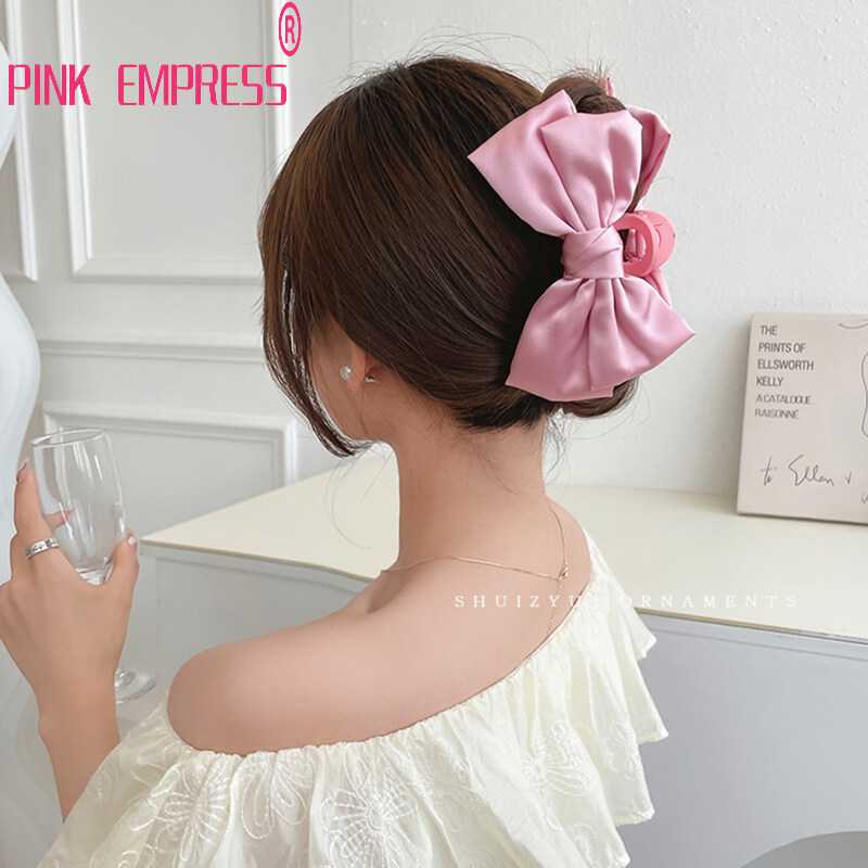 Kẹp tóc dễ thương nơ lớn mùa hè phụ kiện thời trang