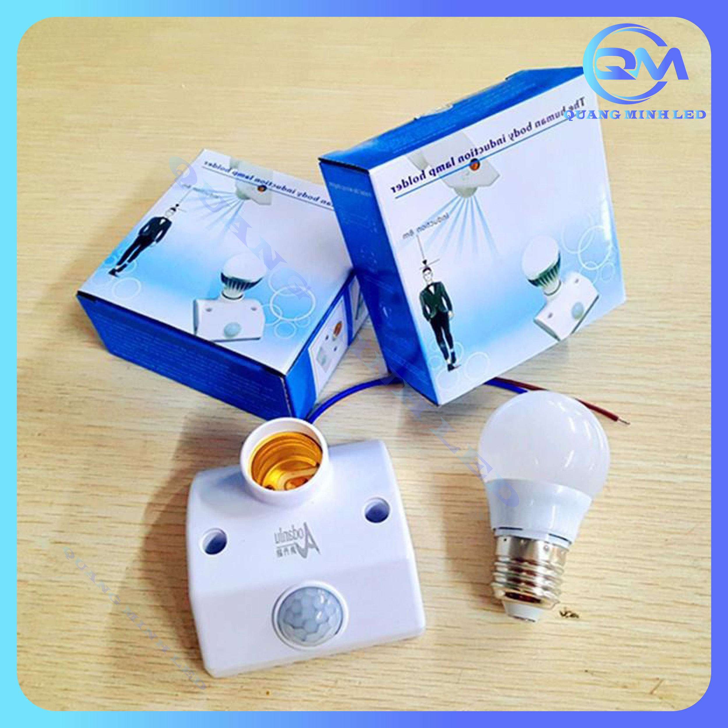 Đui đèn cảm biến chuyển động - tự động bật tắt khi có người và buổi tối