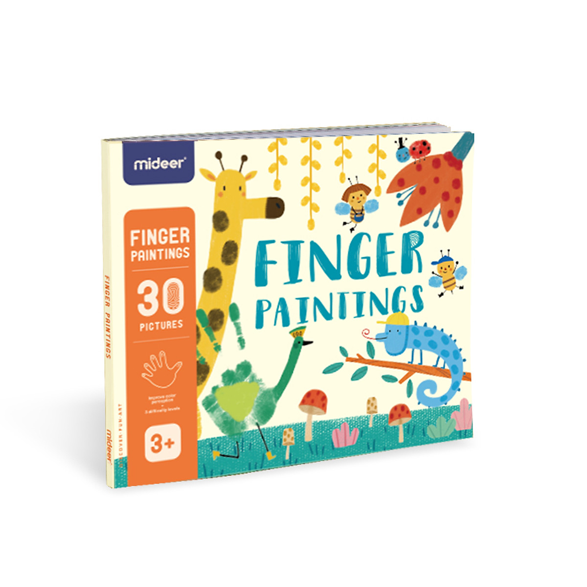 Tập vẽ tranh dùng màu vẽ bằng tay cho bé - gồm 30 tranh nền - mideer finger paint art