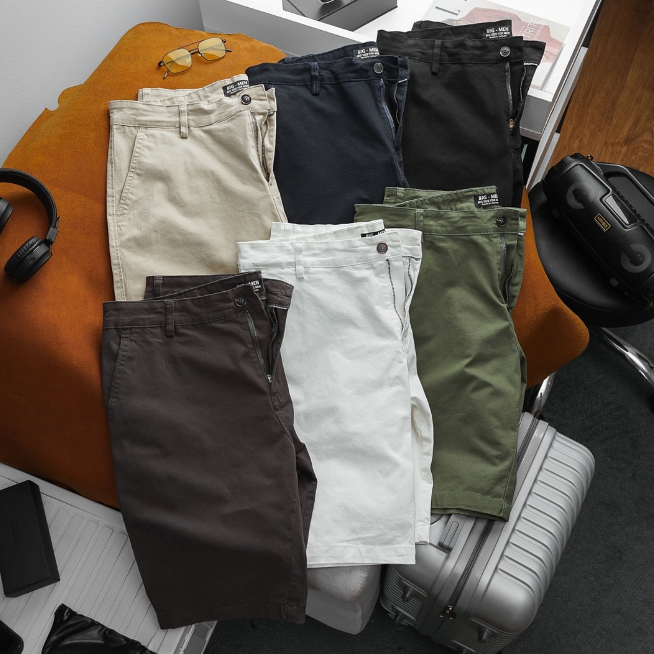 Quần short kaki nam size lớn bigsize 6 màu kaki 80kg - 130kg