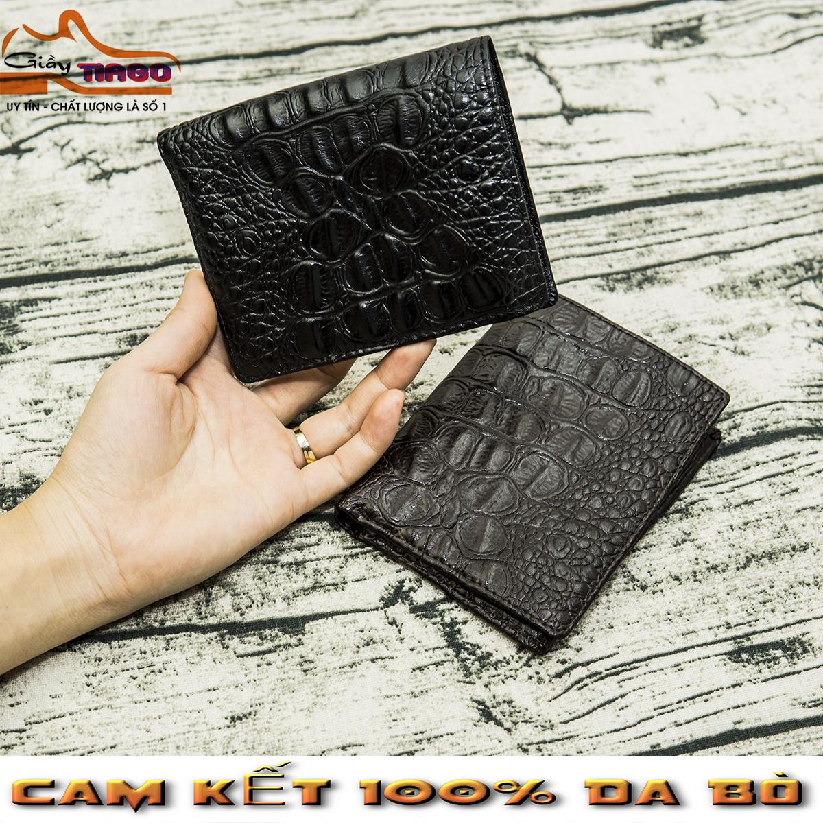 Ví nam da bò vân cá sấu cao cấp