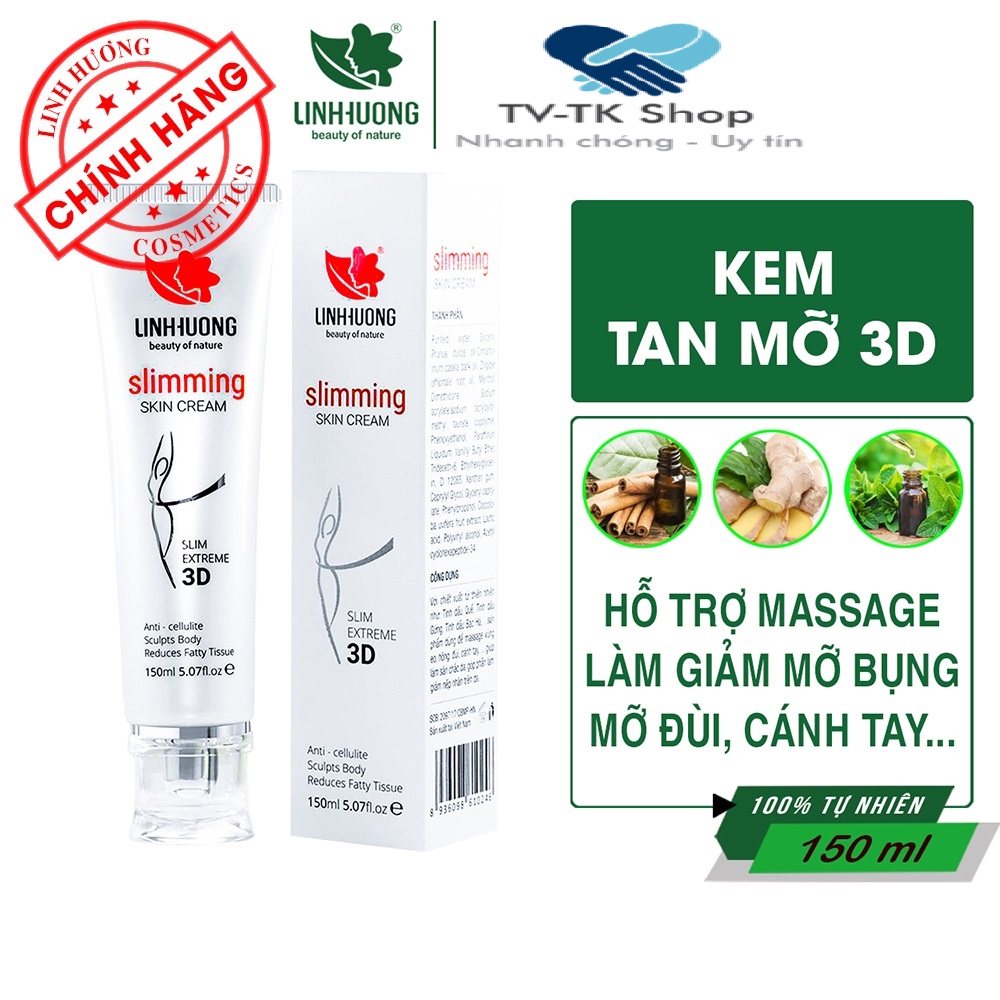 Kem giảm cân tan mỡ 3D Linh Hương (Slimming Skin Cream 3D)