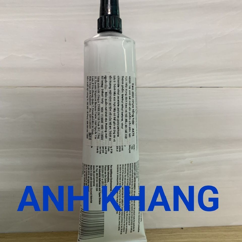 [HCM]keo dán 3M 4475 dùng dán nhựa tổng hợp Độ bám dính cao Có khả năng dán trong môi trường chịu áp lực cao chịu nước dầu mỡ các đường nối nhựa plastic thùng nhiên liệu Có thể dùng dán trên vật liệu vinyls nhựa kính da vãi
