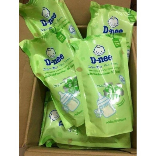 Combo 12 túi nước rửa bình sữa và rau củ quả DNEE 600ml