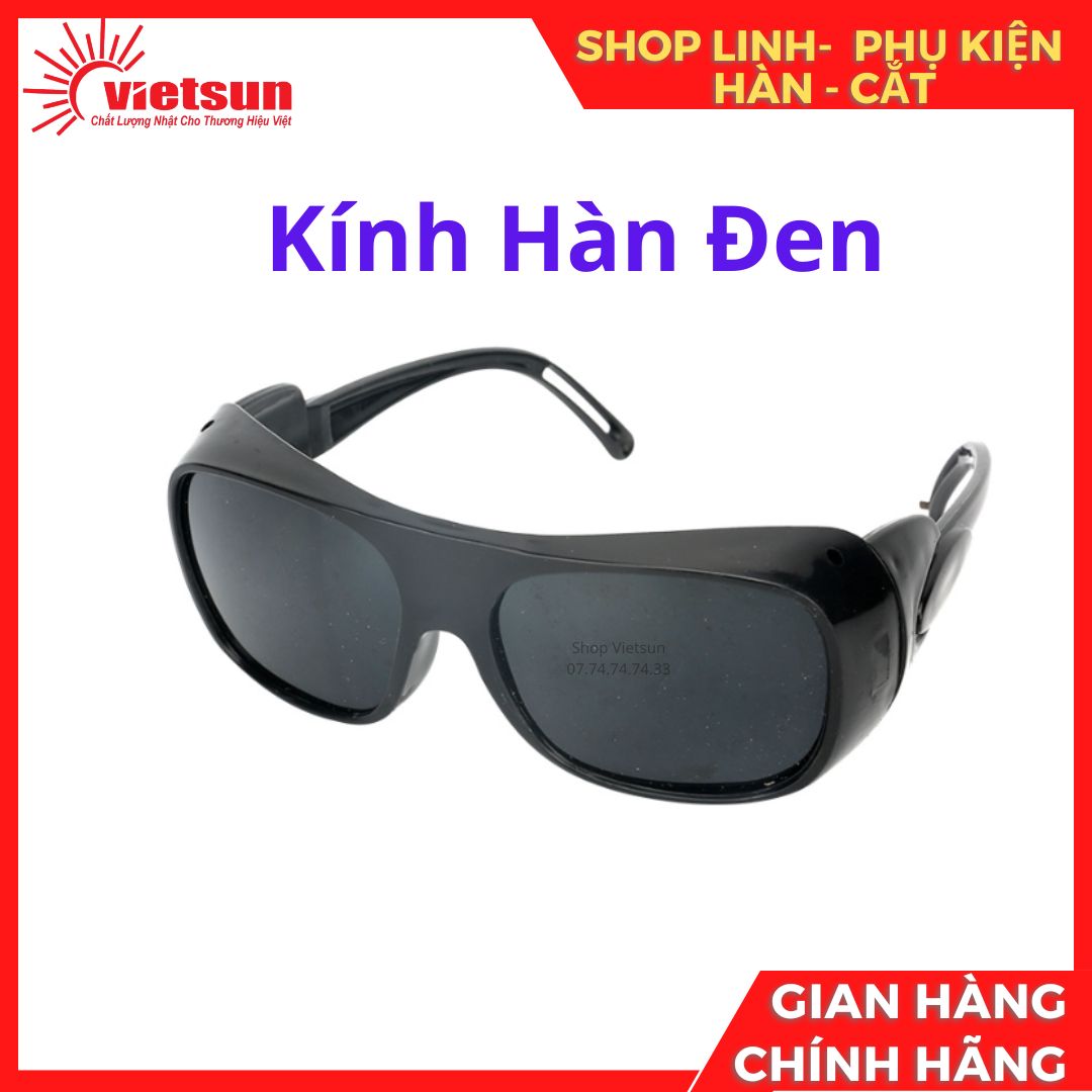 Kính hàn đen bảo vệ mắt thợ hàn, kính bảo hộ bảo vệ mắt
