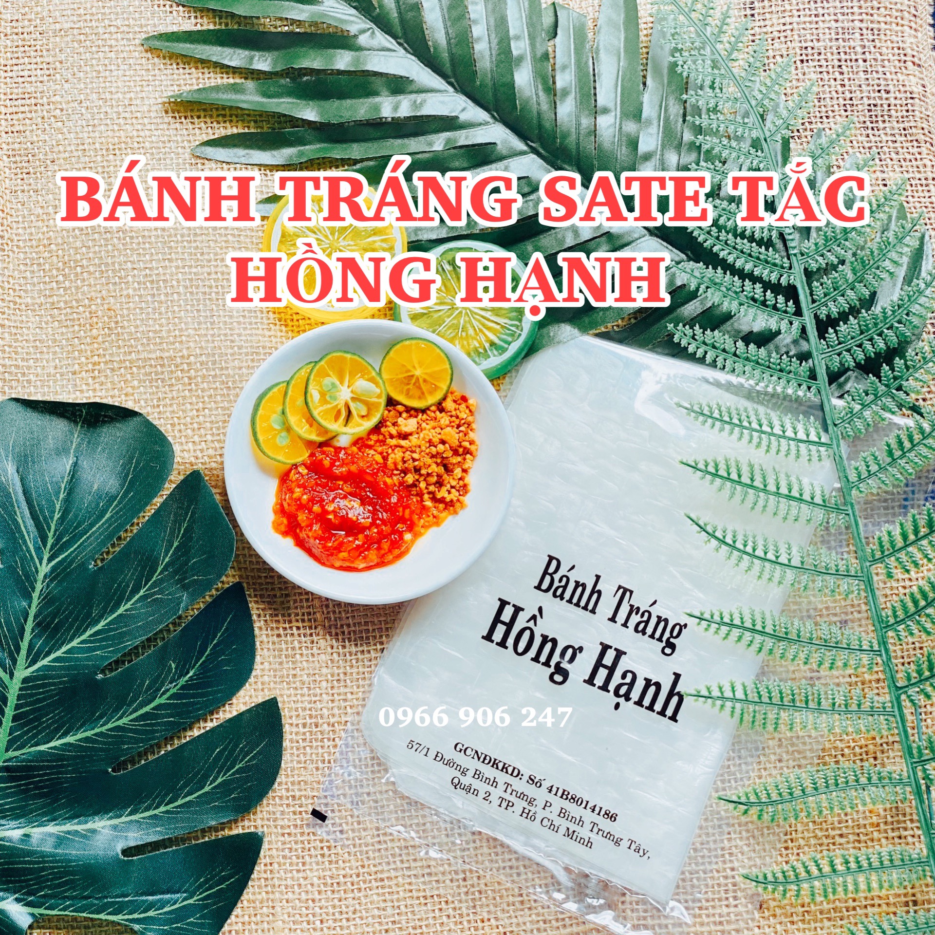 5 bịch Bánh Tráng sate muối tắc Hồng Hạnh siêu cay