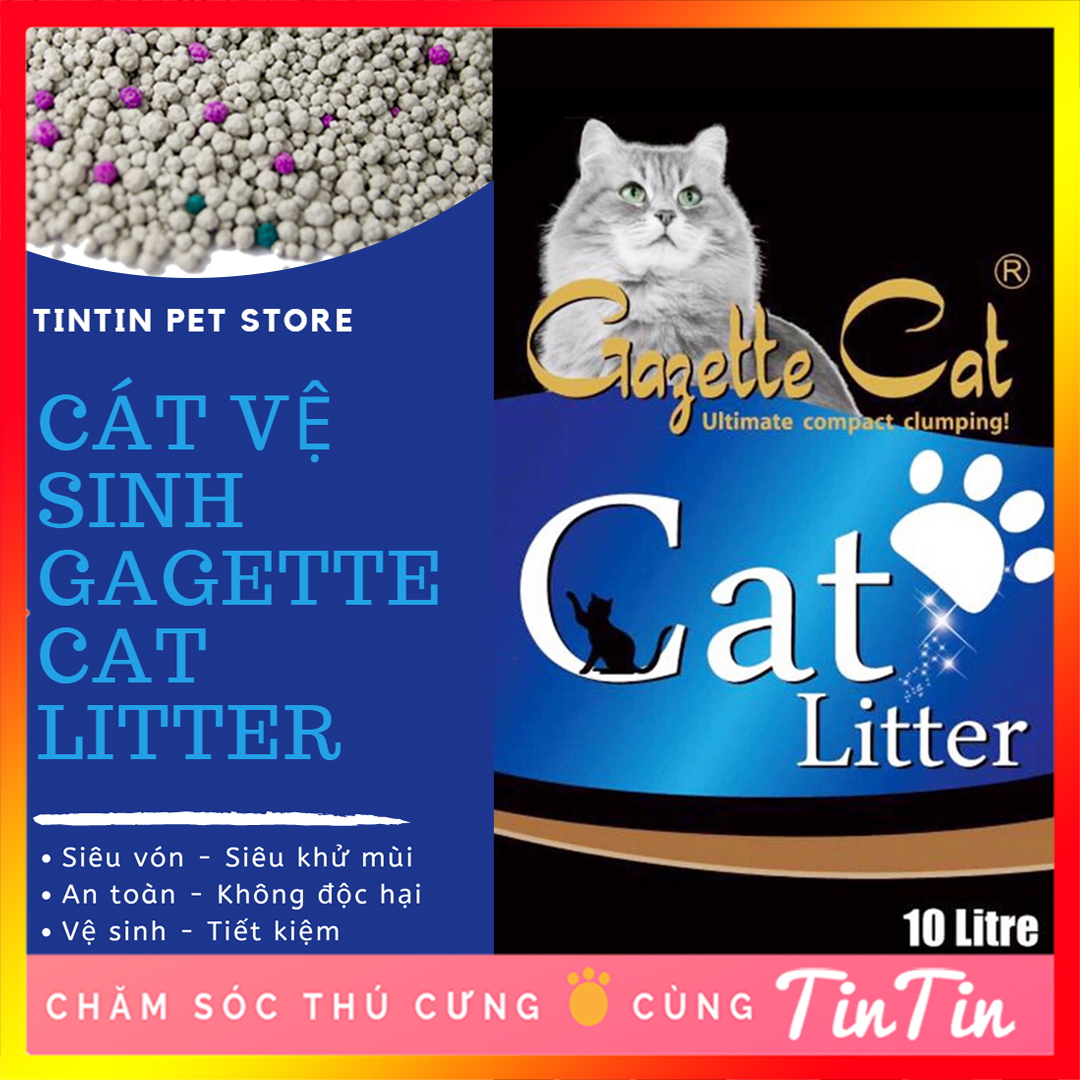 Cát vệ sinh cho mèo dạng hạt betonite mùi cafe - gagette cat litter