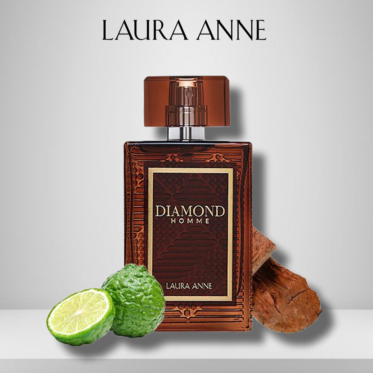 Nước hoa nam Laura anne Diamond homme brown hương gỗ nam tính 45ml NPP Tido88