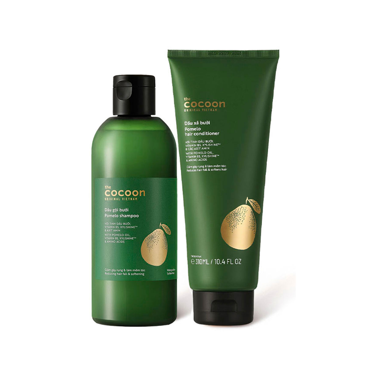 Combo Dầu Gội Bưởi Và Dầu Xả Bưởi Cocoon 310ml giúp giảm gãy rụng và làm mềm tóc dưỡng ẩm phục hồi tóc