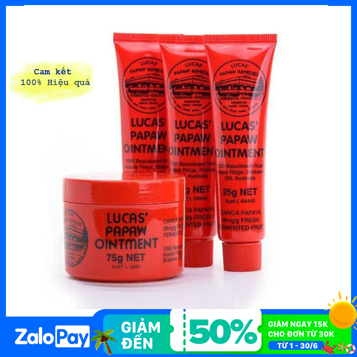 Kem đu đủ đa năng Lucas’ Papaw Ointment 25gr cho bé -[MỚI] Kem Đa Năng Lucas Papaw Ointment Đu Đủ 25g chính hãng ÚC - Kem đa năng Lucas’ Papaw Ointment 25g chống khô nẻ môi, bỏng da, mẩn ngứa, mụn nhọn cho mọi lứa tuổi