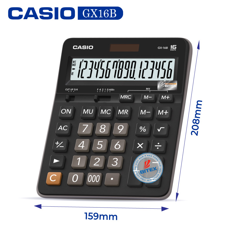Máy tính casio gx-16b - chính hãng bitex, bảo hành 7 năm