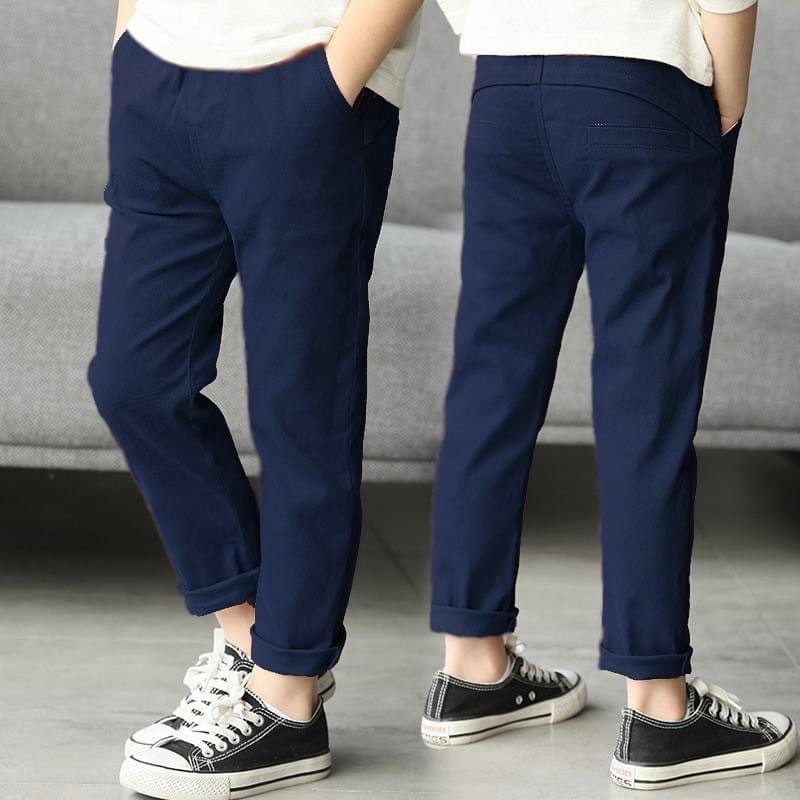 Quần kaki túi viền bé trai size đại 55kg có sẵn