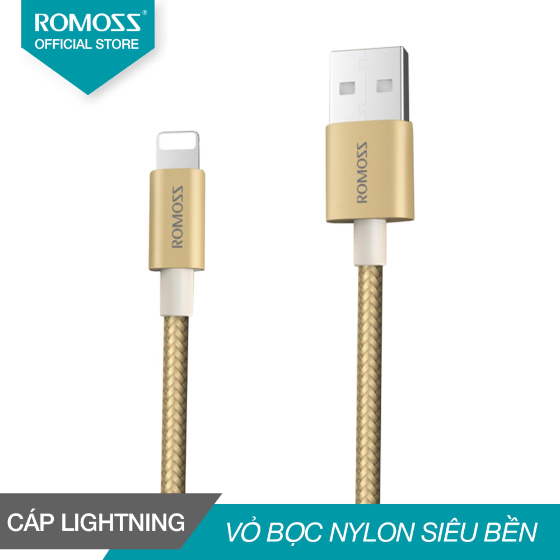 Cáp sạc iPhone/iPad Romoss Lightning Cao Cấp Cable CB12N - Hãng Phân phối chính thức