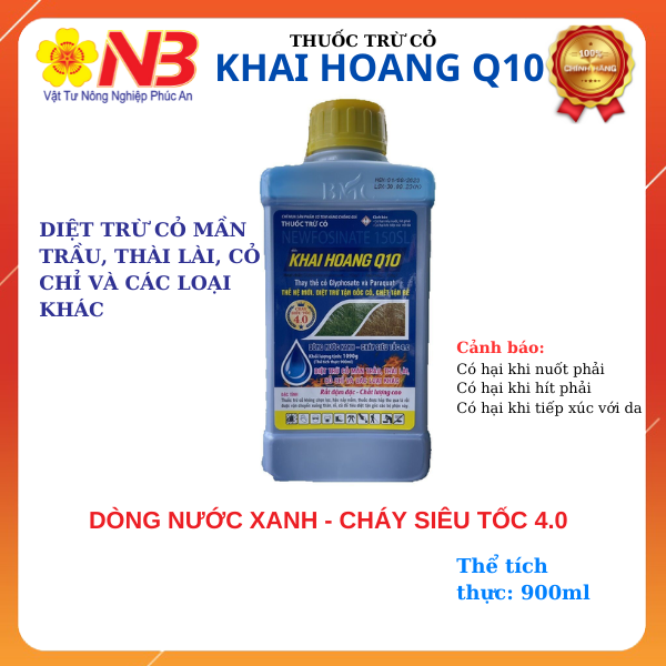 Thuốc trừ Cỏ Khai hoang Q10 Newfosinate 150SL- 900ml - Delta Thụy Sỹ - Có cháy chậm - Trừ mần trầu, rau muống, các loại cỏ khó trị khác...