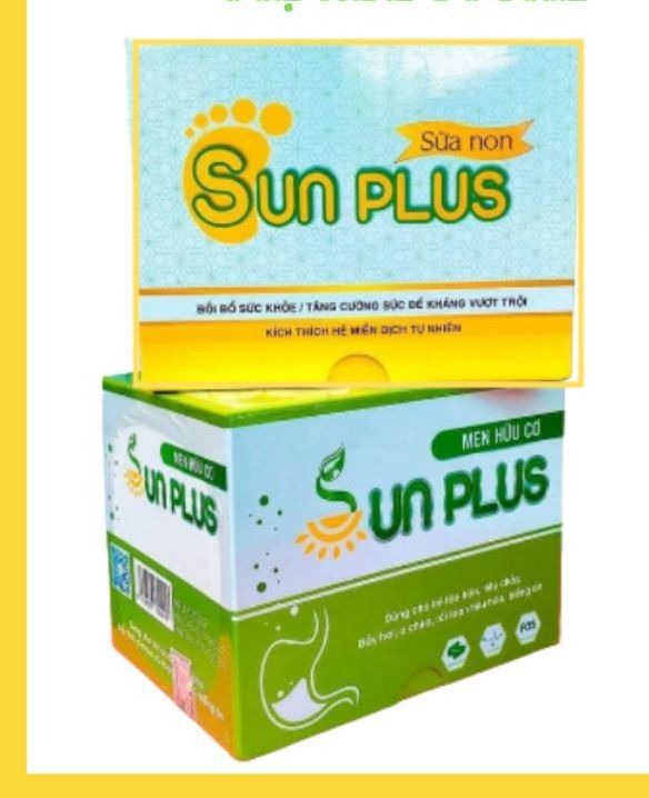 Men hữu cơ Sunplus + Sữa non Sunplus bổ sung chất xơ, bé hết táo bón