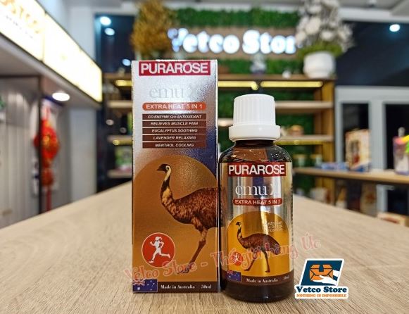 Dầu nóng xoa bóp đà điểu purarose emu x extra 5 in 1 của úc