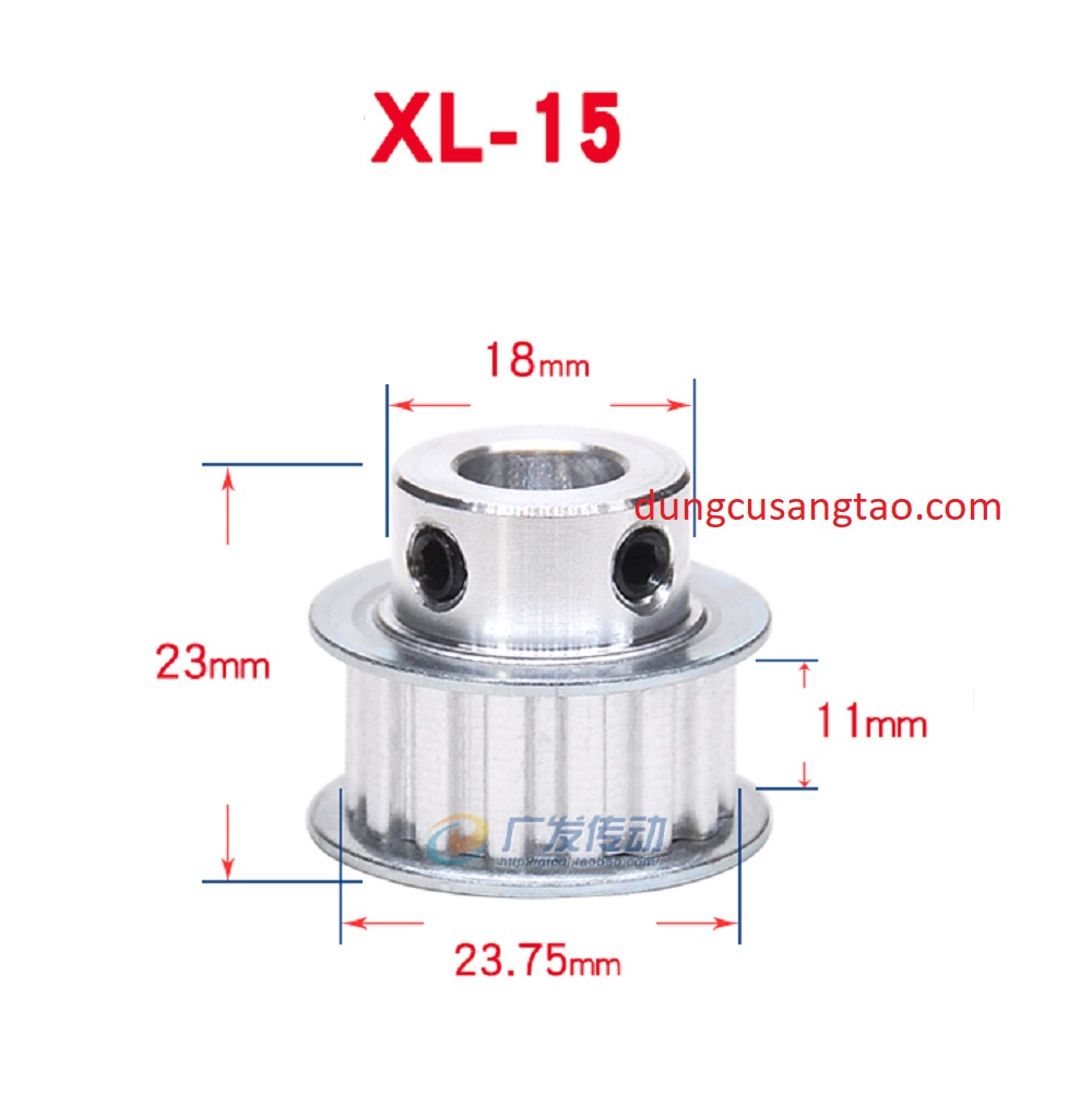 Puly XL15răng / Nhông XL15 răng nhiều kích thước lỗ trục (XL 15)