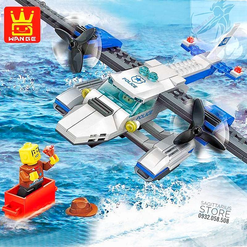 Bộ lego wange 51014 lắp ráp thủy phi cơ police